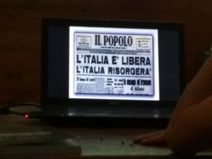 Pagina di giornale IL POPOLO_ l'Italia è libera, l'Italia risorgerà