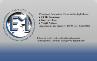 Copertina progetto educazione civica Istituto Mattei di Rosignano Solvay